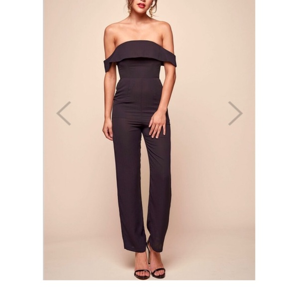 Other - Sarah Summer Nights Ruffle Top Jumpsuit Black NWT